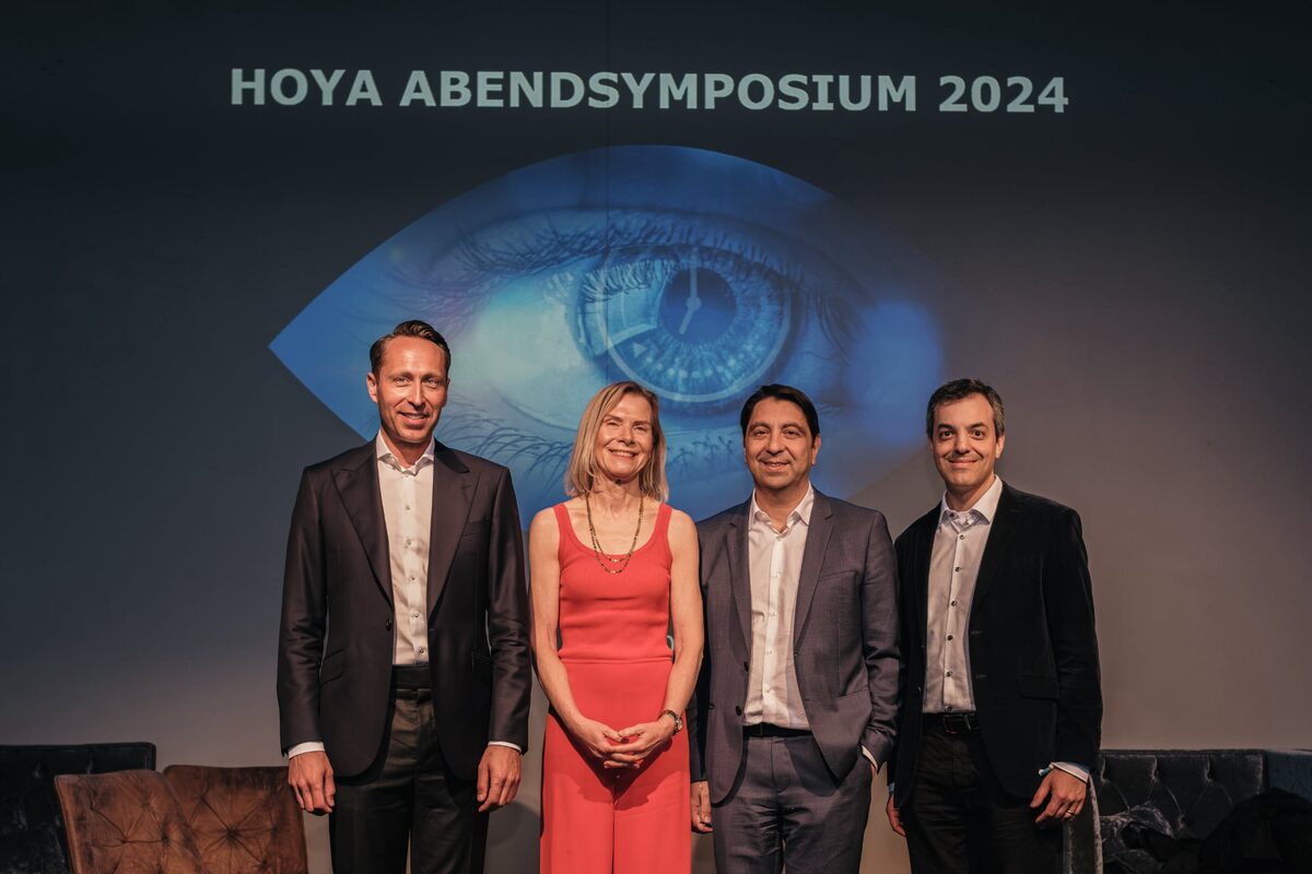 V.l.n.r. Nils Sackreuther (Hoya), Prof. Dr. Stefanie Schmickler aus Ahaus, Prof. Dr. Hakan Kaymak und Prof. Dr. Ramin Khoramnia aus Heidelberg