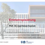 Titelchart des Vortrages zum Thema Emmetropisierung