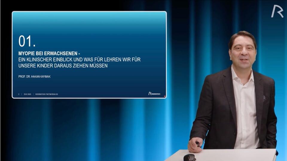 Prof. Dr. Hakan Kaymak trägt über Myopie bei Erwachsenen vor.
